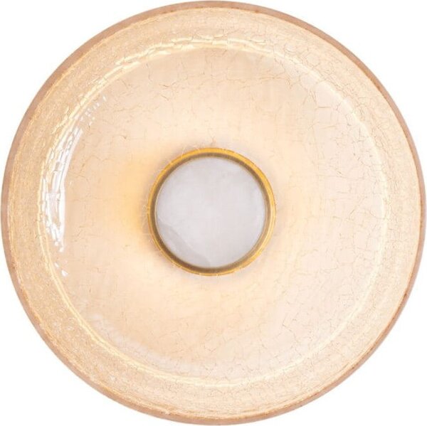Applique LED SIGNATURE in ottone e vetro ambrato 9W, bianco caldo 855 lm, metallo, dimensioni: 35x35x12 cm, IP20, Maxlight