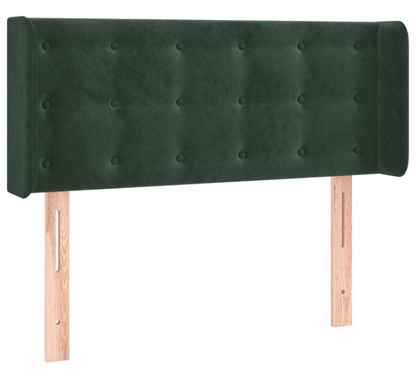 Testiera ad Orecchio Verde Scuro 83x16x78/88 cm in Velluto