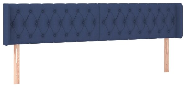 Testiera ad Orecchio Blu 203x16x78/88cm in Tessuto
