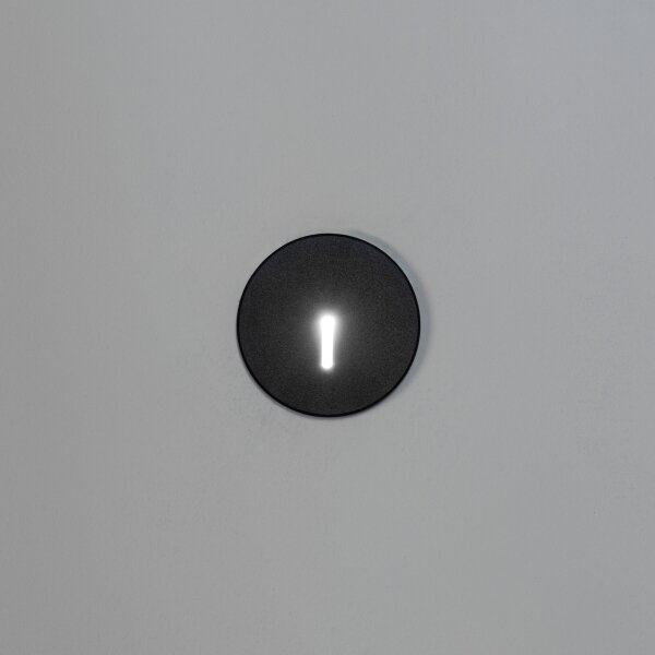 Kanlux 90796 - Lampada per scale MAGNIK LED/1,7W/230V CCT nera rotonda