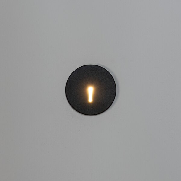 Kanlux 90796 - Lampada per scale MAGNIK LED/1,7W/230V CCT nera rotonda