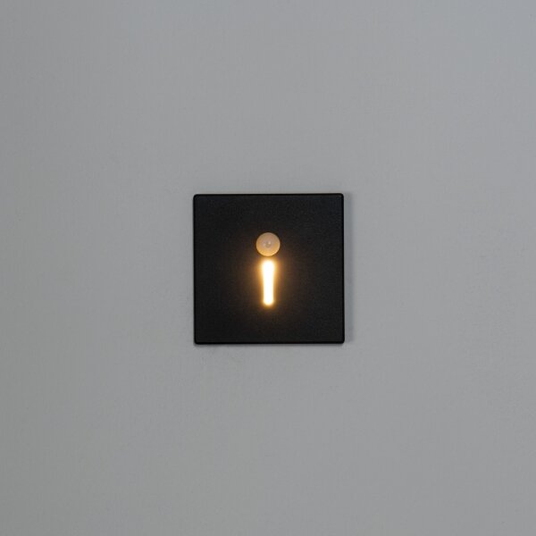 Kanlux 90790 - Lampada LED per gradini con sensore MAGNIK LED/1,7W/230V CCT nera squadrata