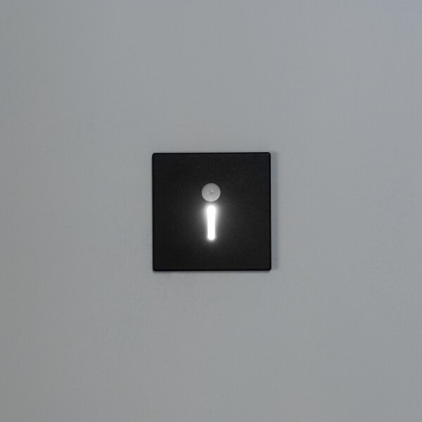 Kanlux 90790 - Lampada LED per gradini con sensore MAGNIK LED/1,7W/230V CCT nera squadrata