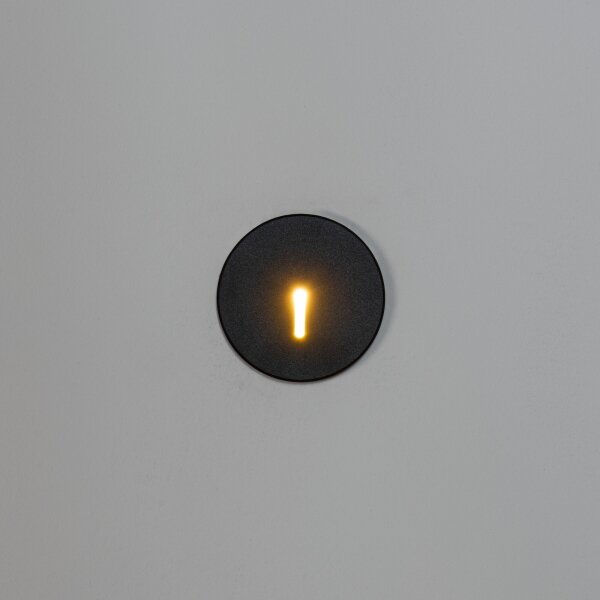 Kanlux 90796 - Lampada per scale MAGNIK LED/1,7W/230V CCT nera rotonda