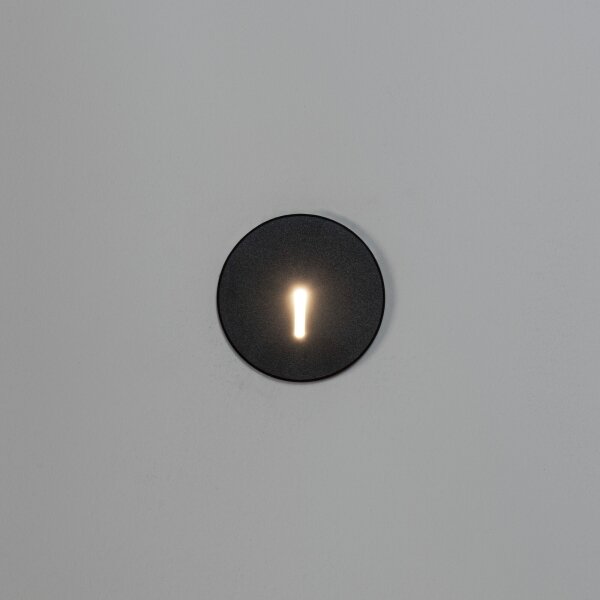 Kanlux 90796 - Lampada per scale MAGNIK LED/1,7W/230V CCT nera rotonda