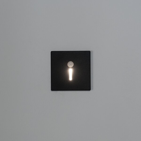 Kanlux 90790 - Lampada LED per gradini con sensore MAGNIK LED/1,7W/230V CCT nera squadrata