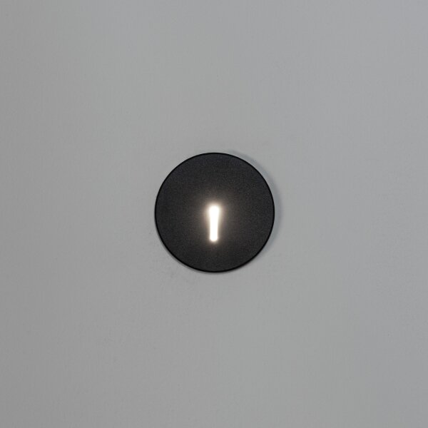 Kanlux 90796 - Lampada per scale MAGNIK LED/1,7W/230V CCT nera rotonda