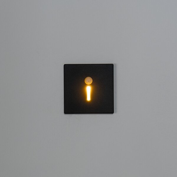 Kanlux 90790 - Lampada LED per gradini con sensore MAGNIK LED/1,7W/230V CCT nera squadrata