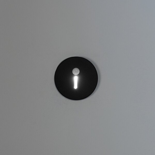 Kanlux 90794 - Lampada LED da gradino con sensore MAGNIK LED/1,7W/230V CCT, nera, rotonda