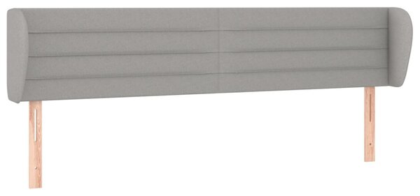 Testiera ad Orecchio Grigio Chiaro 163x23x78/88 cm in Tessuto
