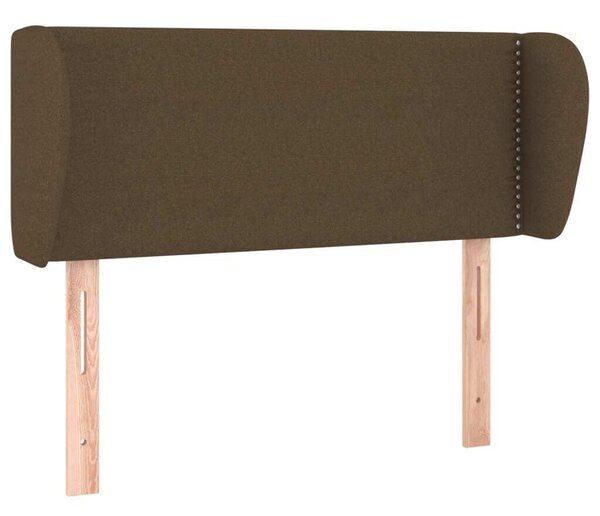 Testiera ad Orecchio Marrone Scuro 103x23x78/88 cm in Tessuto