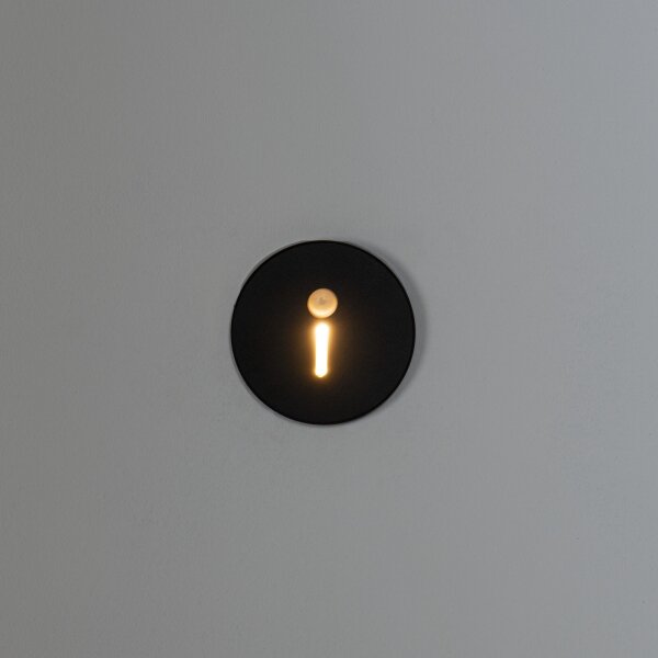 Kanlux 90794 - Lampada LED da gradino con sensore MAGNIK LED/1,7W/230V CCT, nera, rotonda