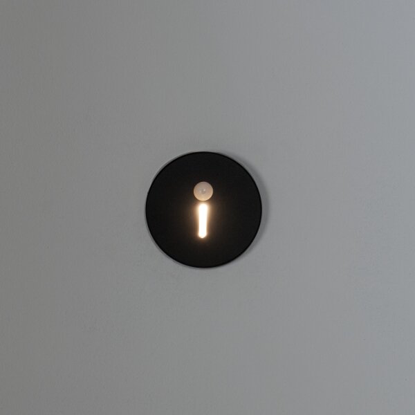 Kanlux 90794 - Lampada LED da gradino con sensore MAGNIK LED/1,7W/230V CCT, nera, rotonda