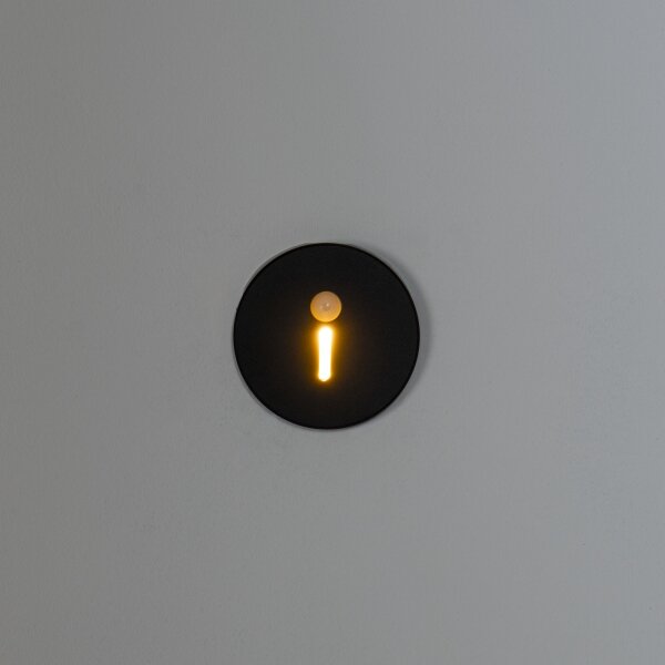 Kanlux 90794 - Lampada LED da gradino con sensore MAGNIK LED/1,7W/230V CCT, nera, rotonda