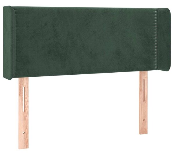 Testiera ad Orecchio Verde Scuro 83x16x78/88 cm in Velluto