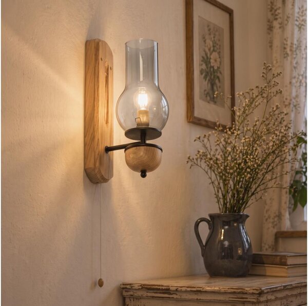 BRILAGI - Applique LED COTTAGE 1xE14/40W/230V rovere/grigio fumo