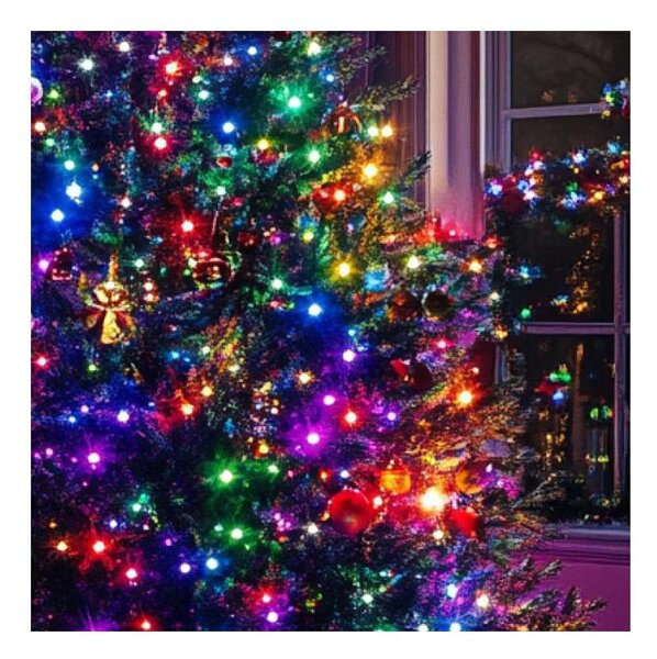 Catena luminosa natalizia LED da esterno 500xLED/230V 8 funzioni 53 m IP44 multicolore
