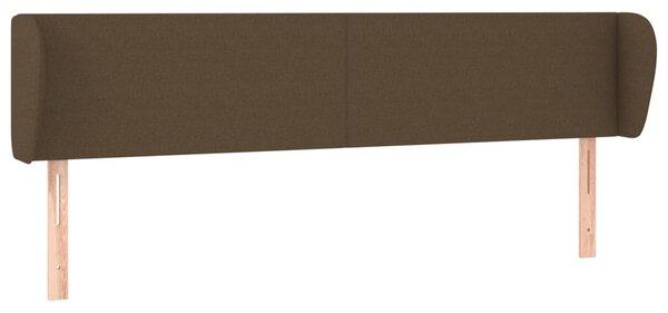 Testiera ad Orecchio Marrone Scuro 163x23x78/88 cm in Tessuto