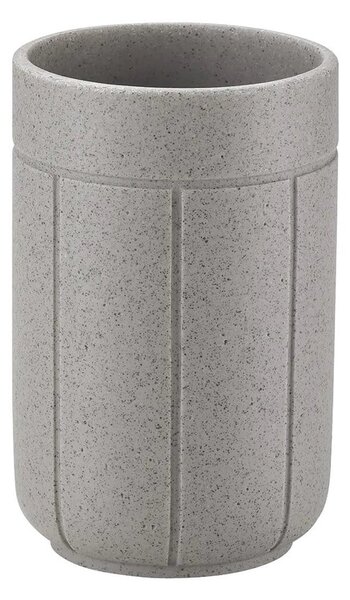 Portaspazzolino grigio chiaro in poliresina Kua – Blomus