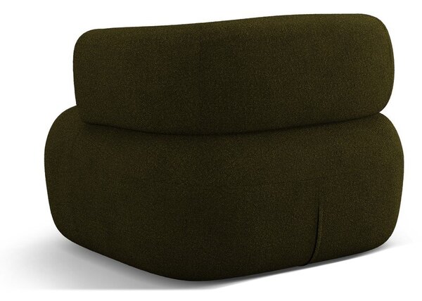 Poltrona in tessuto bouclé verde Jenny - Micadoni Home