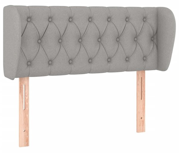 Testiera ad Orecchio Grigio Chiaro 93x23x78/88 cm in Tessuto