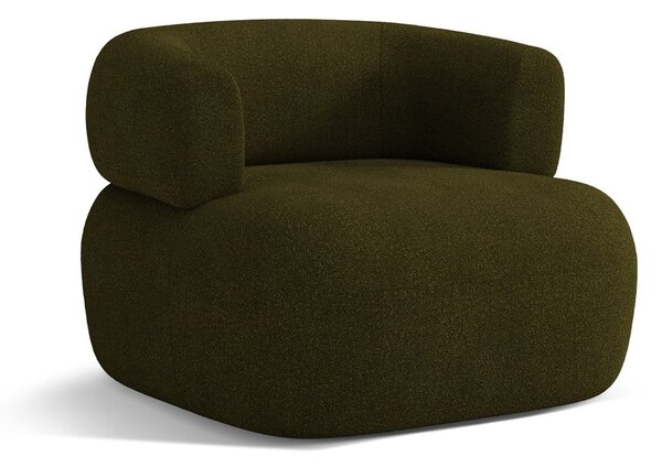 Poltrona in tessuto bouclé verde Jenny - Micadoni Home