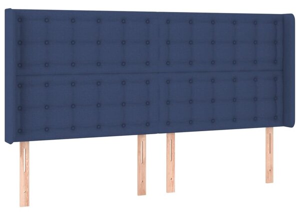 Testiera ad Orecchio Blu 183x16x118/128 cm in Tessuto