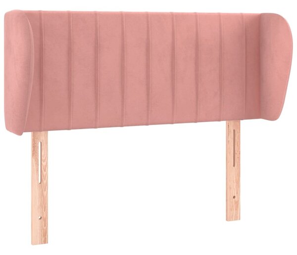 Testiera ad Orecchio Rosa 103x23x78/88 cm in Velluto
