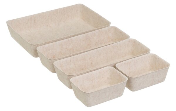 Set di organizer per cassetti in tessuto 5 pz – Casa Selección
