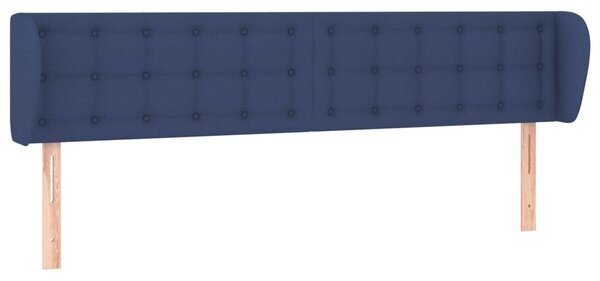 Testiera ad Orecchio Blu 163x23x78/88cm in Tessuto