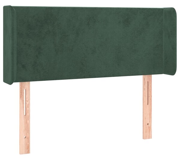 Testiera ad Orecchio Verde Scuro 83x16x78/88 cm in Velluto