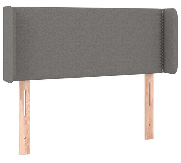 Testiera ad Orecchio Grigio Scuro 83x16x78/88 cm in Tessuto