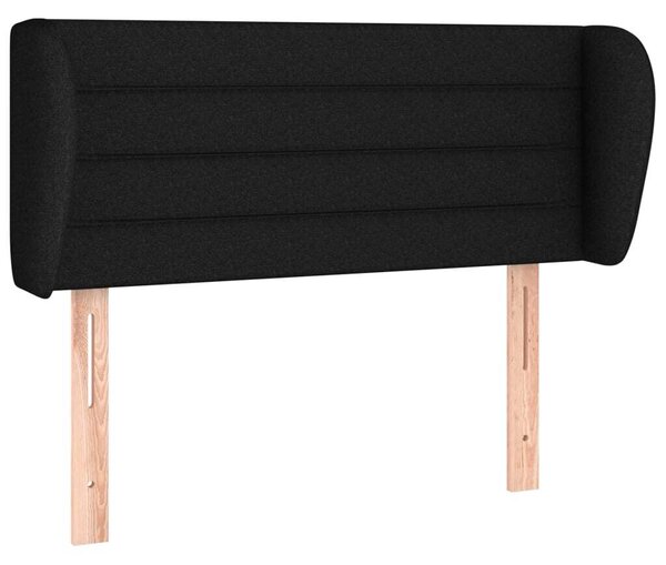 Testiera ad Orecchio Nera 83 x 23 x 78/88 cm in Tessuto