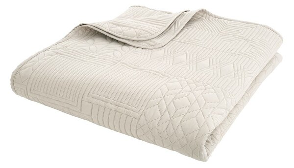 Copriletto beige con rivestimento trapuntato 220x230 cm Folkstone Geo – Catherine Lansfield