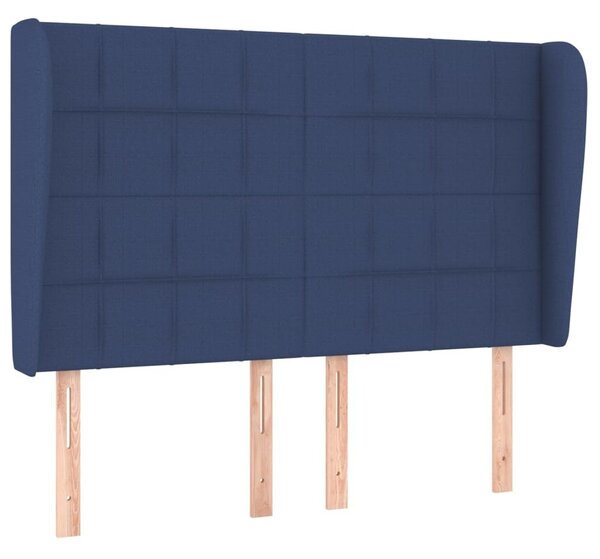 Testiera ad Orecchio Blu 147 x 23 x 118/128 cm in Tessuto