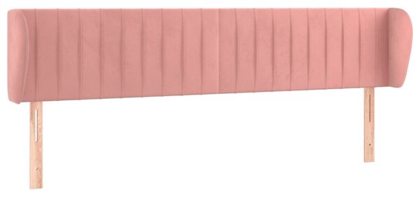 Testiera ad Orecchio Rosa 203x23x78/88 cm in Velluto