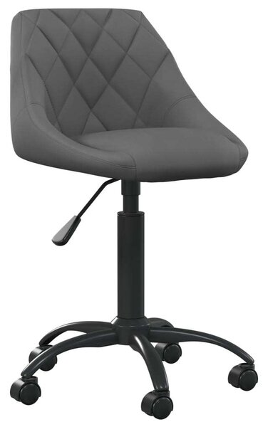 VidaXL Sedia da ufficio in velluto grigio scuro