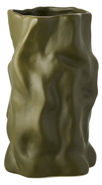 Vaso verde in ceramica (altezza totale 25,5 cm) Lika – House Nordic