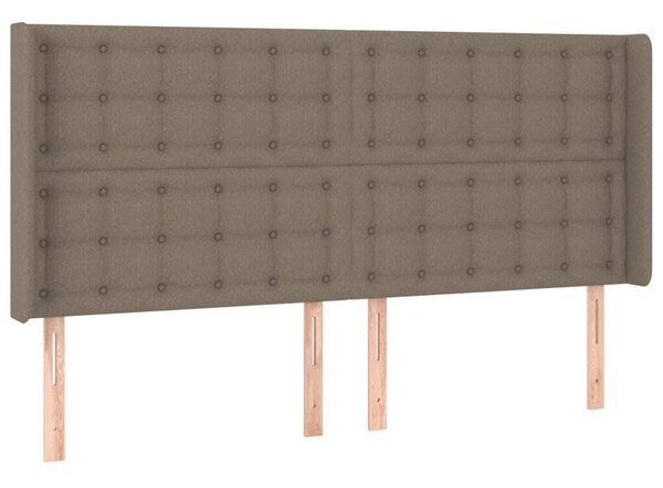 Testiera ad Orecchio Tortora 163x16x118/128 cm in Tessuto