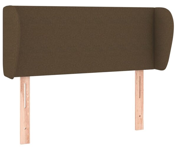 Testiera ad Orecchio Marrone Scuro 83x23x78/88 cm in Tessuto