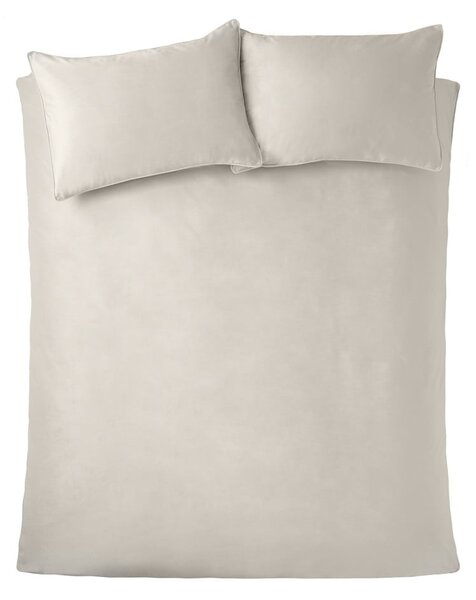 Set copripiumino e federa color crema in velluto per letto matrimoniale e per letto esteso 230x220 cm Kingsley – Catherine Lansfield