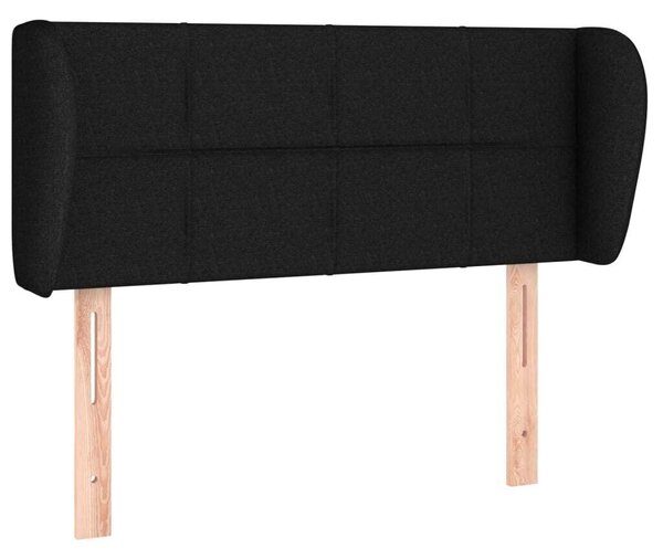 Testiera ad Orecchio Nera 83 x 23 x 78/88 cm in Tessuto