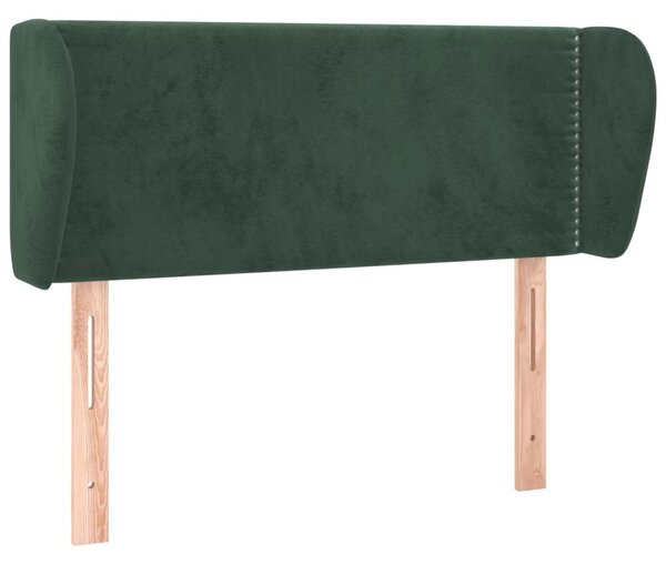 Testiera ad Orecchio Verde Scuro 83x23x78/88 cm in Velluto