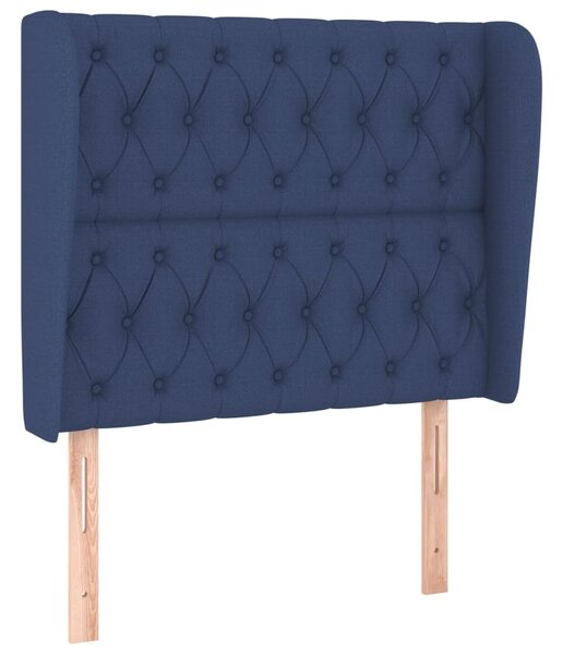 Testiera ad Orecchio Blu 103x23x118/128 cm in Tessuto
