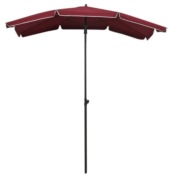 Ombrellone da Giardino con Palo 200x130 cm Rosso Bordò