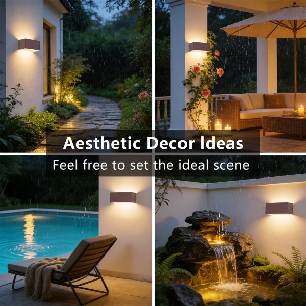 Brilagi - Applique da esterno LED DONNANI LED/7W/230V 20 cm marrone IP44