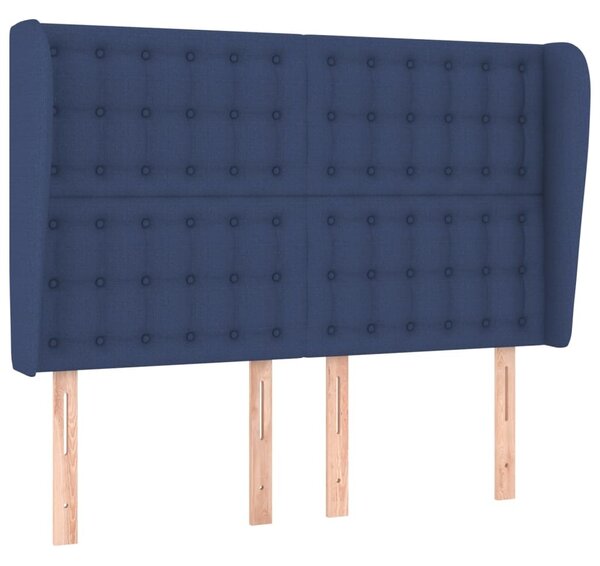 Testiera ad Orecchio Blu 147 x 23 x 118/128 cm in Tessuto