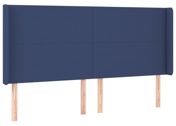 Testiera ad Orecchio Blu 183x16x118/128 cm in Tessuto