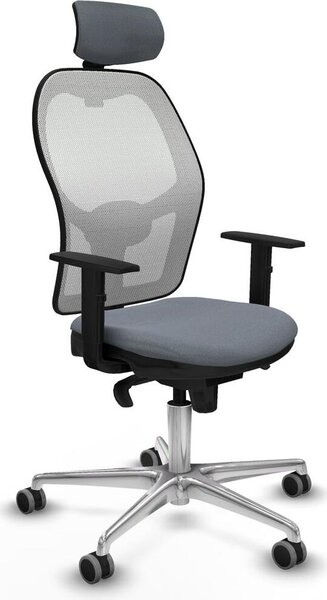 Sedia da ufficio con poggiatesta Piqueras y Crespo 1D086G2 Grigio