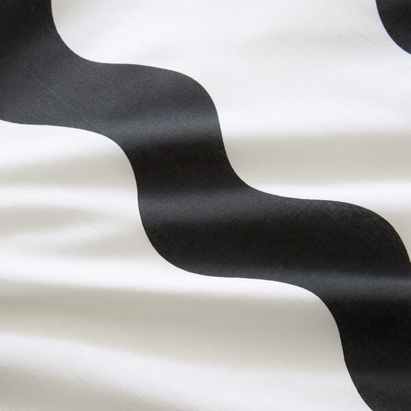 Set copripiumino e federa bianco e nero per letto singolo 135x200 cm Waves – Sassy B
